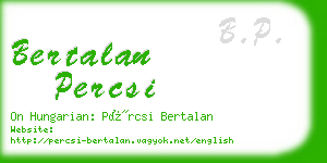 bertalan percsi business card